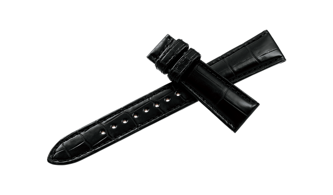 22mm Black Crocodile Leather Strap Grand Seiko
