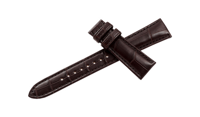 XGL00320 - 20mm Brown Crocodile Leather Strap