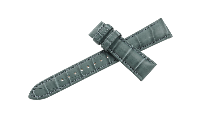 XGL00722 - 22mm Light Blue Crocodile Leather Strap
