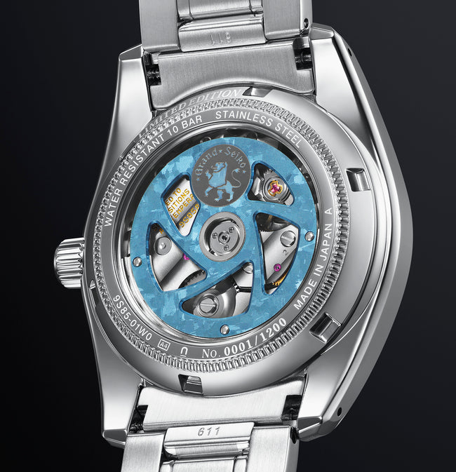 SBGH311 Grand Seiko India Automatic Hi Beat 36000 See-through case back Blue Oscillating wheel. Limited Edition.
