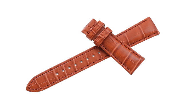 22mm Warm Orange Crocodile Leather Strap Grand Seiko